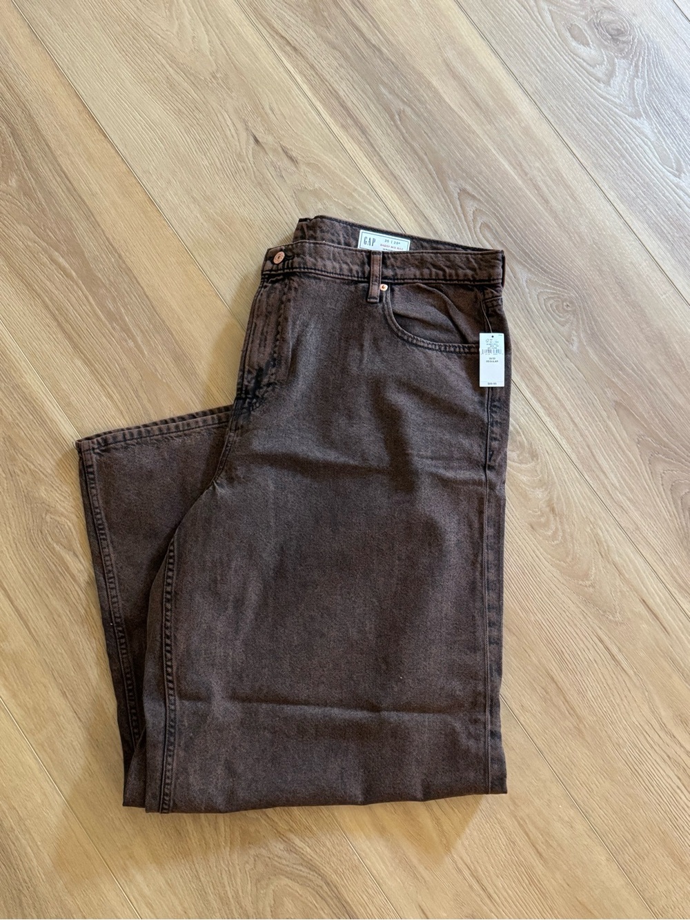 NWT Gap Baggy Mid-Rise Ultrasoft Wide Leg Jeans 35/20